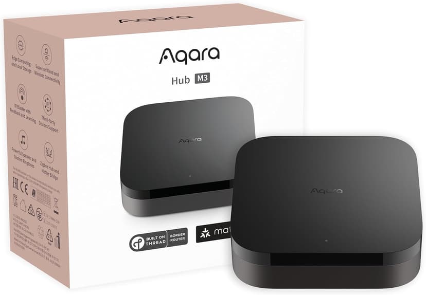 Aqara Smart Hub M3 for Home Automation, Matter Controller, Thread Border Router, Features Aqara Zigbee(Not 3rd-Party), Bluetooth, Wi-Fi, PoE, IR, Supports HomeKit,Alexa, Google Assistant, IFTTT - 1