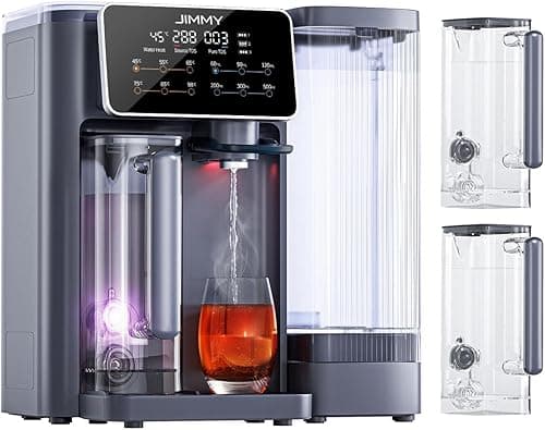 Jimmy R9 Purificateur d'Eau à Osmose Inverse sur Comptoir, Filtration 7 Étapes avec UV, Distributeur d'Eau Chaude, Chauffage 3S, 7 Températures, Moniteur TDS en Temps Réel