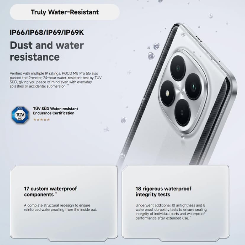 XIAOMI Poco M8 Pro 5g Smartphone 8+256 Go,Vert,Processeur Snapdragon 7s Gen 4, Écran 6,83" AMOLED 1,5K HyperCharge100W HyperOS 2 Batterie de 6500 mAh (Chargeur Inclus) - 7