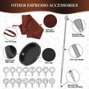 Y-Step Coffee Tamper 58 mm, Espresso Tamper Set 23 Pieces, Barista Set with Frothing Jug, Tamper Mat, Latte Art Pen, Coffee Stirrer, Sandalwood Tamper for Espresso Machine - 6