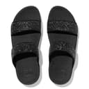 Fitflop Women's Lulu Glitter Slides, Summer Sandal - Lightweight & Comfortable with Natural Arch Support - Black Glitter - 6 UK - 6