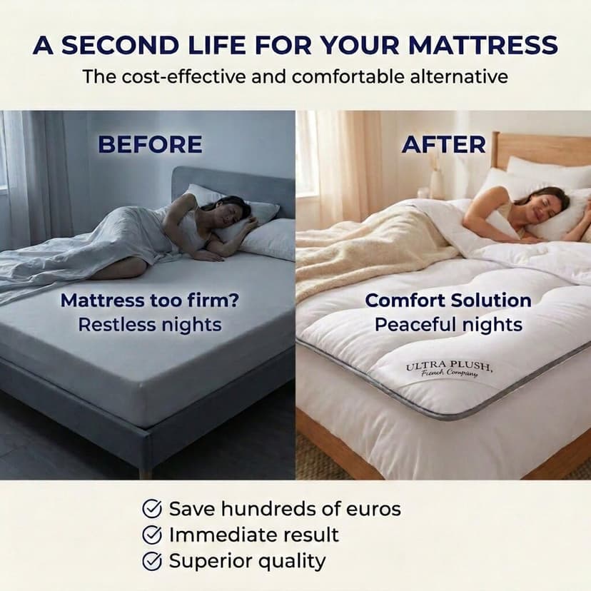 CASABEL Single Mattress Topper 90x200 cm, Breathable Microfibre Mattress Protector with Grey Piping & Wave Stitching, Ultra-Soft & Comfortable - Ideal for Single Beds - 3