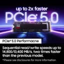 Samsung Memory MZ-VAP2T0BW 9100 PRO 2TB Internal SSD, PCIe 5.0 x4, NVMe 2.0, SSD Designed for Pros & Gamers, Compatible with PC & Laptops, 5 Year Limited Warranty (UK Version) - 4