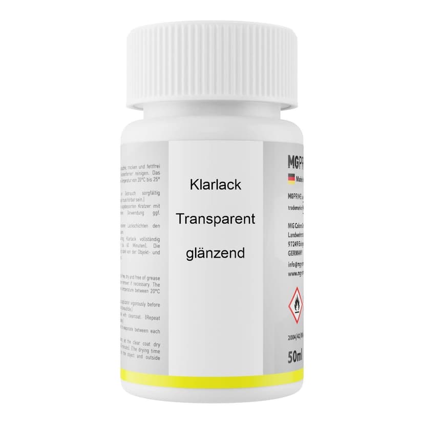 MG PRIME Peinture voiture Kit de stylo retouche pour Nissan QNC Glaze White Pearl/Blanc Perle Nacre de fond, de base, de vernis de 50ml par flacon - 3