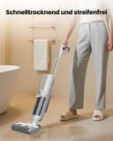 Proscenic F10 Ultra Aspirateur Laveur sans Fil,60 Mins Aspirateur Balai sans Fil Sec et Humide,Léger Aspirateur Eau et Poussière,Laveur de Sol,Autonettoyant,1.3L,Nettoyage des Angles,Bords,Sols Durs - 8