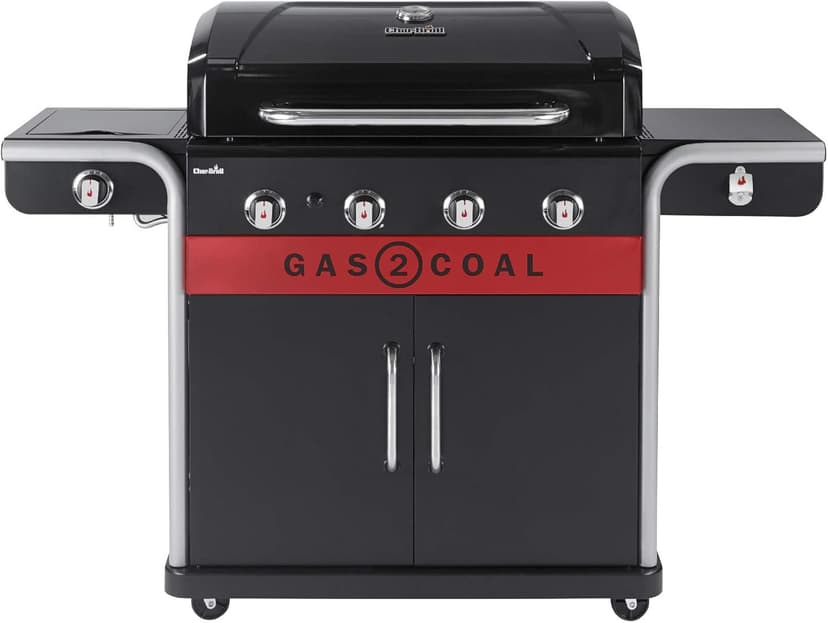 Char-Broil Gas2Coal 440 Hybrid Grill Gas Barbecue, Black, 61 x 24 x 46 cm - 1