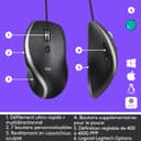 Logitech M500s Souris Filaire avancée avec défilement Ultra-Rapide et multidirectionnel avancé, Boutons Personnalisables, Suivi Haute précision avec commutateur PPP, USB prêt à l'emploi - Gris - 6