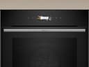 Neff CircoTerm, Slide and Hide B54CR71N0, N70, 60 x 60 cm, Stainless Steel, 3.7 Inch Full Touch TFT Colour and Graphic Display, Pyrolysis, Home Connect, Soft Opening and Close - 2