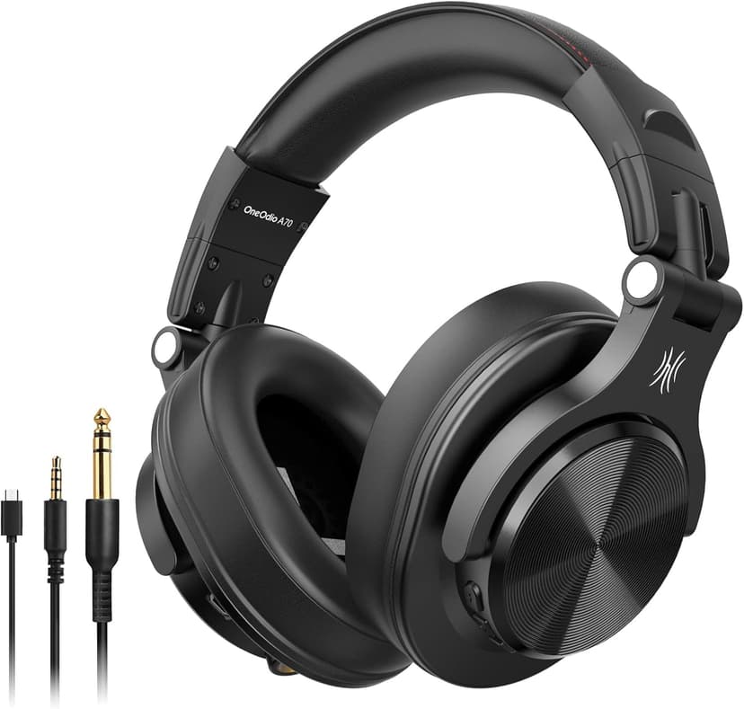 OneOdio Bluetooth over-ear headphones, closed studio headphones with share port, wired and wireless professional DJ headphones for electric drum, piano, guitar, AMP recording and monitoring. - 1