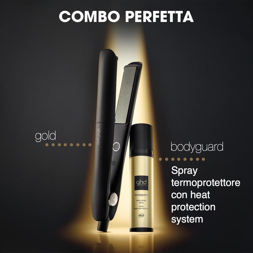ghd - Lisseur cheveux ghd gold - Fer à lisser professionnel (Noir) - Cheveux plus lisses, 65% plus brillants, sans chaleur extrême - Lisseur boucleur, design arrondi - Idéal tous types de cheveux - 5