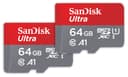 SanDisk 64 Go Extreme Carte SDHC+ RescuePRO Deluxe, jusqu'à 100 Mo/s, UHS-I, Classe 10, U3 - Twin Pack - 1