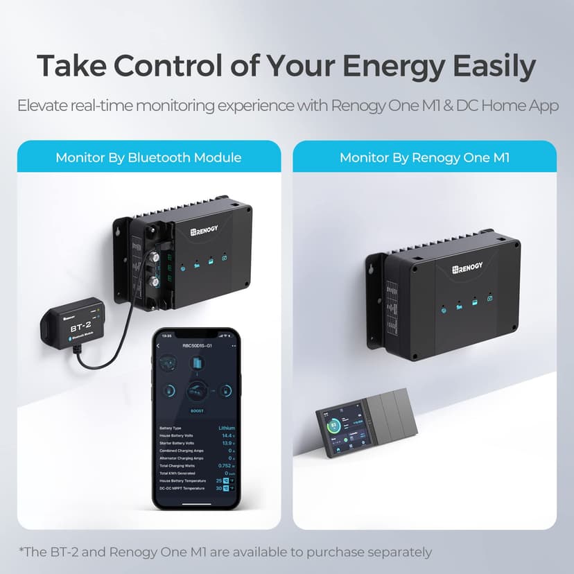 Renogy 12V 50A DC-DC On-board Battery Charger with MPPT for Gel, AGM, and Lithium Batteries Using Multi-Stage Charging, in RVs, Cars, Boats, Yachts, Recommended to Match with 60A ANL Fuse - 4