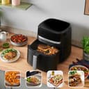Russell Hobbs Air Fryer XXL 8,3L Rapid Air (Compact, Silencieux, Pizza Ø 26cm) Friteuse sans huile (9-en-1, Cuit, gril, rôtit et plus, économe, tactile,arrêt auto, compatible lave-vaisselle) 27632-56 - 8