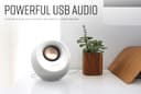 CREATIVE Pebble V3 Minimalist USB C 2.0 Desk Speaker with USB Audio, Clear Dialogue, Bluetooth 5.0, 8W Sine Wave Power at 16W Peak Power, USB-A Converter Included (White) - 4