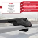 Compatible with Citroen Berlingo 2019-2023 Roof Rack ACE-1 Roof Rack Pack Rack Black - 8