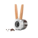 Dreamfarm Ortwo Original Ergonomic 1-or-2-Handed Re-Fillable Pepper, Spice, Seed, Coffee Mill with 6 Grind Settings - 2oz Wood - 1