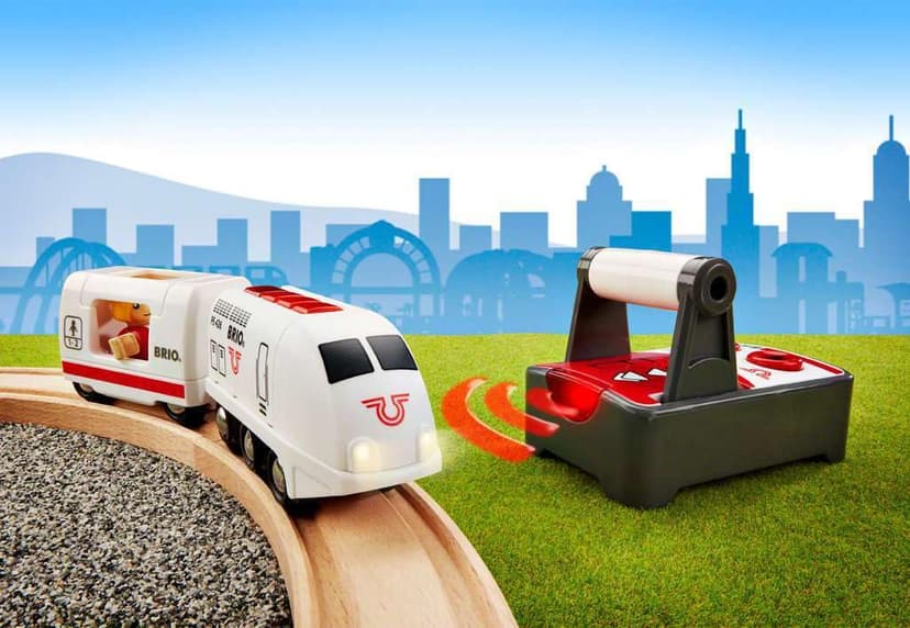 BRIO World Remote Control Travel Train – RC Toy Passenger Train, Compatible with BRIO World Wooden Railway Track & Sets, Add-On Accessory for Kids 3 Years and Up - 7