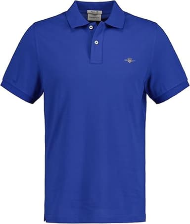 GANT Polo à Manches Longues REG Shield SS Pique, Rich Blu…