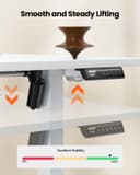 ErGear Electric Standing Desk Height Adjustable 140 x 70cm, Sit Stand Desk with 4 Memory Smart Pannel, Home Office Desk with Splice Board - 7