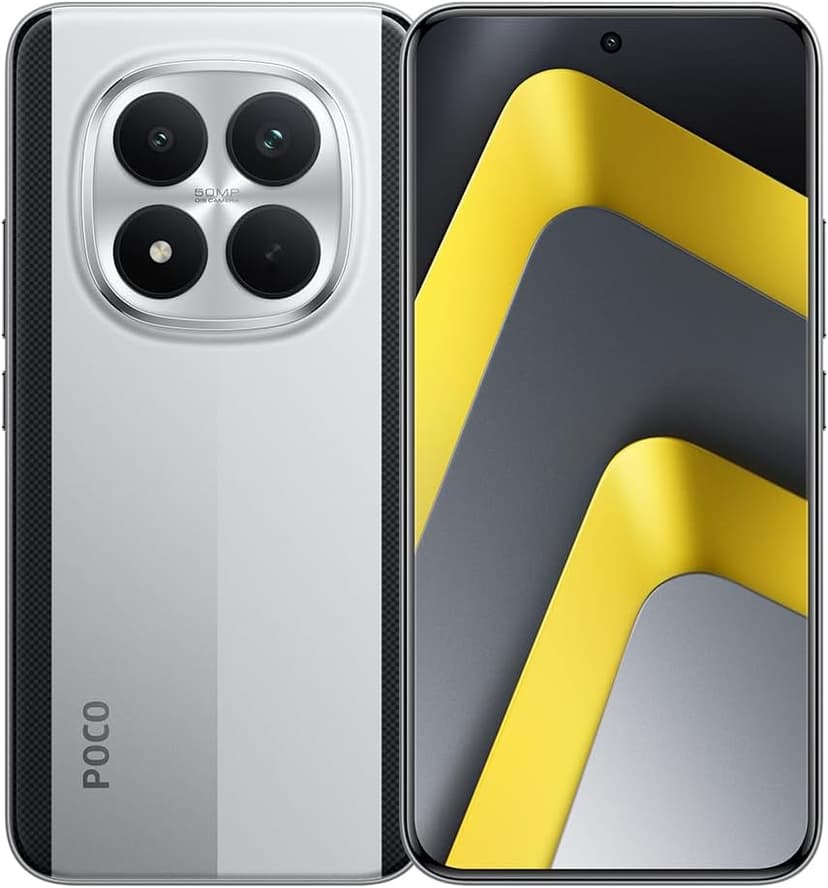 XIAOMI POCO M8 Pro 5G Smartphone 12GB+512GB, 6.83" CrystalRes 1.5K AMOLED Display, Snapdragon® 7s Gen 4, 50MP Light Fusion 800 with OIS, 6500mAh Battery, Supports 100W HyperCharge. (Sliver) - 1