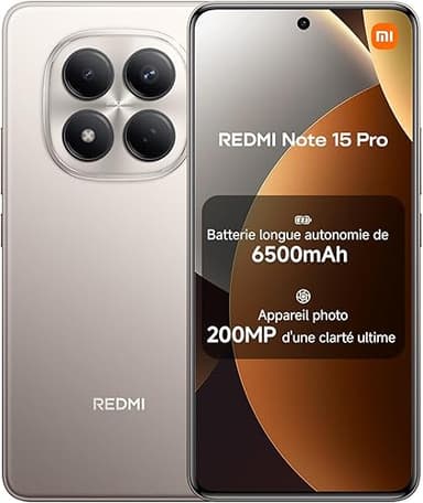 Xiaomi REDMI Note 15 Pro, Smartphone 8+256Go, Batterie Lo…