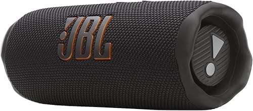 JBL Flip 7, Enceinte Bluetooth Portable sans Fil, 16 Heures d’autonomie, étanche IP68, résistante à la poussière et aux Chocs, Son JBL Pro avec IA Boost, Connexion Multi-Enceintes Auracast, Noir