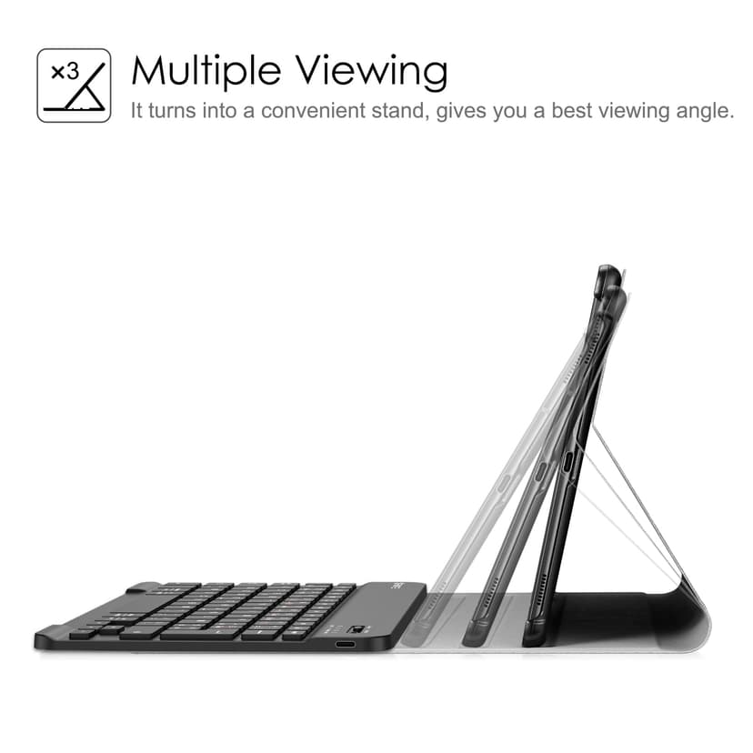 FINTIE Keyboard Cover for Samsung Galaxy Tab S5e T720 / T725 (10.5 Inch), [AZERTY French] Detachable Wireless Bluetooth Keyboard Protective Case Cover, Black - 5