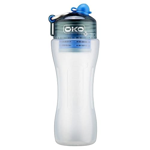 OKO H2O Flacon de filtration 650 ml pour chlore, bactéries, micro plastique, réduction du plomb