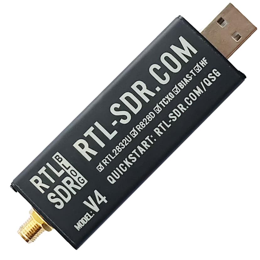 RTL-SDR Blog V4 R828D RTL2832U 1PPM TCXO SMA Software Defined Radio (Dongle Only) - 1