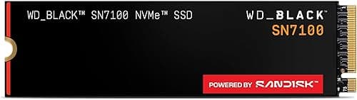WD_BLACK SN7100 1TB NVMe SSD, M.2 2280, Read speeds up to 7250 MB/s, Write Speed up to 6,900 MB/s, Next Gen TLC 3D NAND, WD_BLACK DASHBOARD, For Laptops, handheld gaming devices