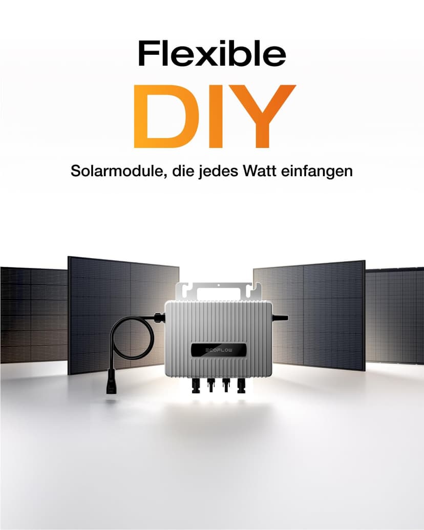 EcoFlow Stream Micro-onduleur Solaire Intelligent 800 W, pour Centrale électrique de Balcon, onduleur PV pour 2 Panneaux solaires, Étanchéité IP67, MPPT intégré, Contrôle par WiFi/APP - 3