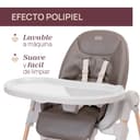 Chicco Polly Armonia Chaise Haute Bebé Évolutive, pour Enfants de 0 Mois à 40 kg, 9 Niveaux de Hauteur, 3 Positions d'Inclinaison, Repose-Pieds Réglables, Pliage compact, 4 Roues, Brun - 4