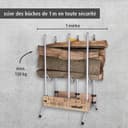 wolfcraft 5121000 - Chevalet de Tronçonnage - Sciage Bois de Chauffage - Chevalet Pliable et Mobile - Bûches de 1,00 m et jusqu'à 150 kg - 2