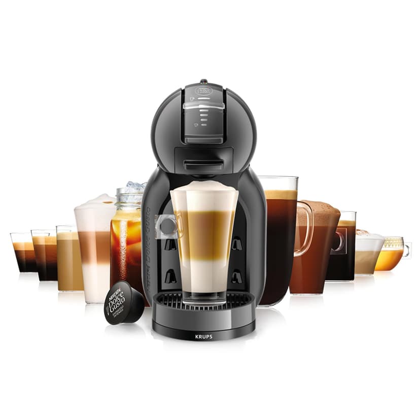 Krups Nescafé Dolce Gusto Machine à café capsules multi-boissons, 0.8 L, 15 bars, Cafetière compacte, Arrêt automatique, Taille de boisson réglable, Mini Me, Noir/Anthracite KP123810 - 8