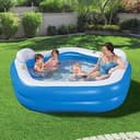 Bestway Family Paddling Pool Inflatable Swimming Pool with Built-in Seats, Family Fun Lounge Pool, Outdoor Garden Pool - 4