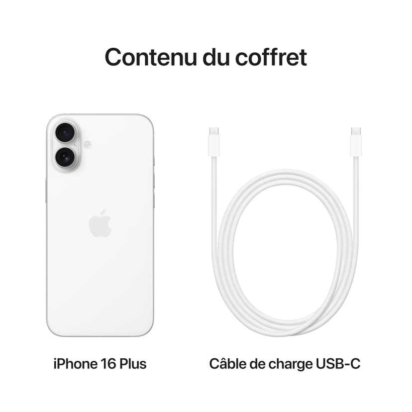 Apple iPhone 16 Plus (128GB) - White - 6