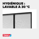 tesa Moustiquaire Aimantée Impénétrable - Filet Anti-insectes Volants et Araignées pour Portes de Balcon et de Terrasse - Montage Simple, Sans Perçage - 2,1 m x 0,9 m - 7