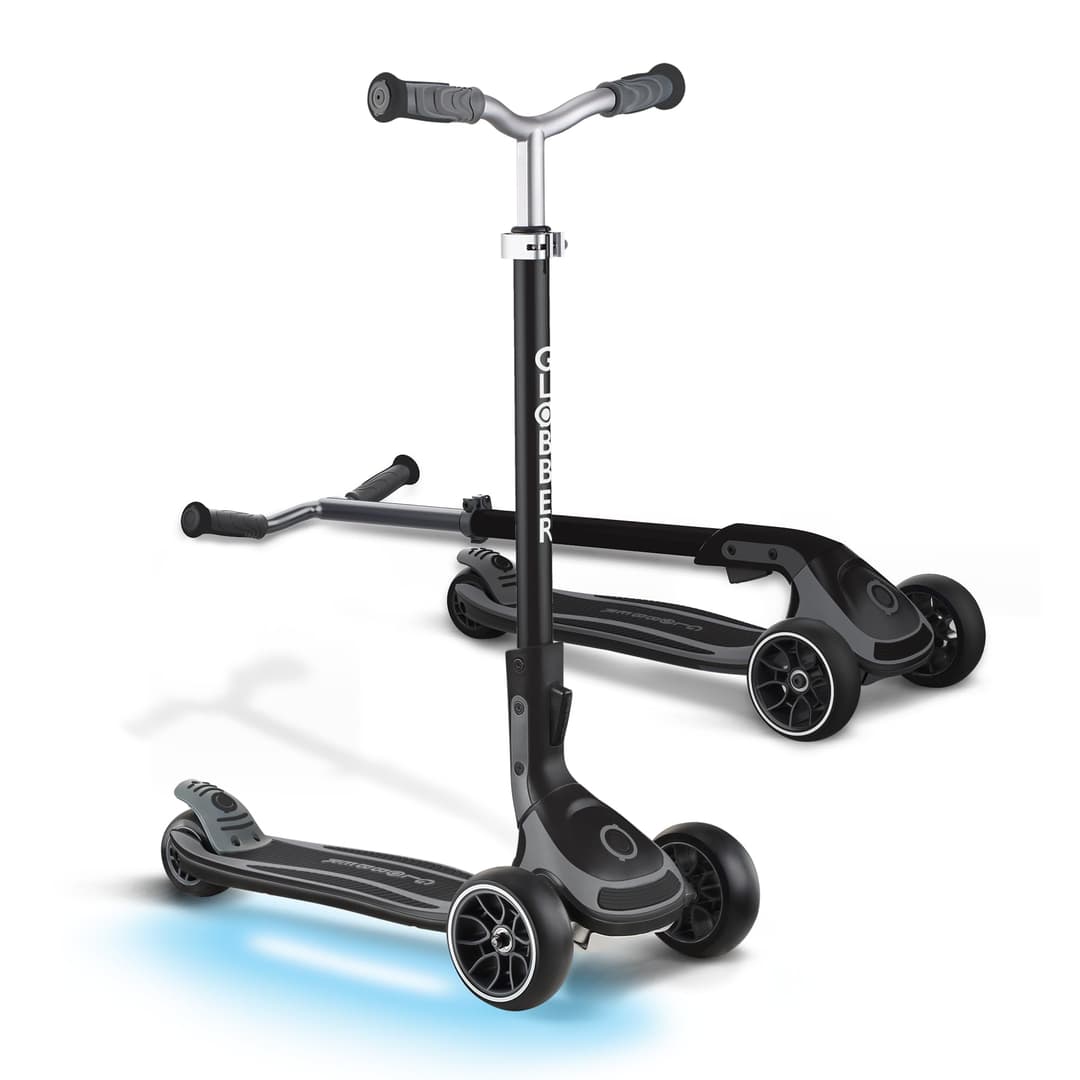 Globber Ultimum Lights, Charcoal Grey - Foldable Scooter …