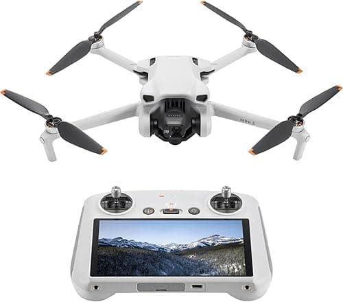 DJI Mini 3 (DJI RC) – Lightweight 3x Mechanical Gimbal Mini Camera Drone with 4K HDR Video, 38-min Flight Time, up to 32800ft (10km) Video Transmission, Vertical Shooting, GPS Auto Return Integrated