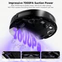 MONSGA Robot Vacuum with Mop, 7000Pa Powerful Suction, Lidar Navigation Robotic Vacuum with 3.5L Self-Empty Station, 180mins Runtime, APP/Remote/Voice Control, for Hard Floors and Carpets (MS1MAX) - 2