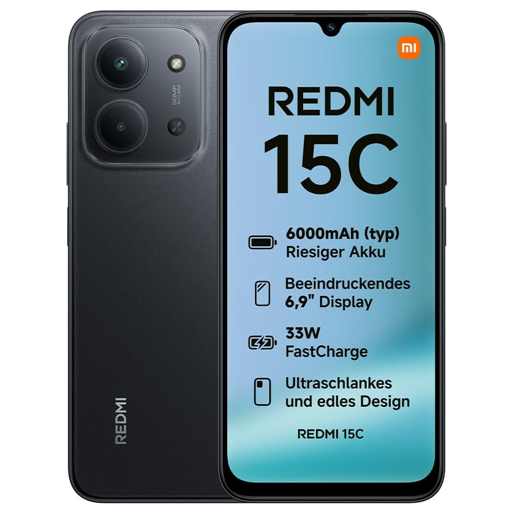 Redmi 15C 4+128 Midnight Black (No power adapter included)