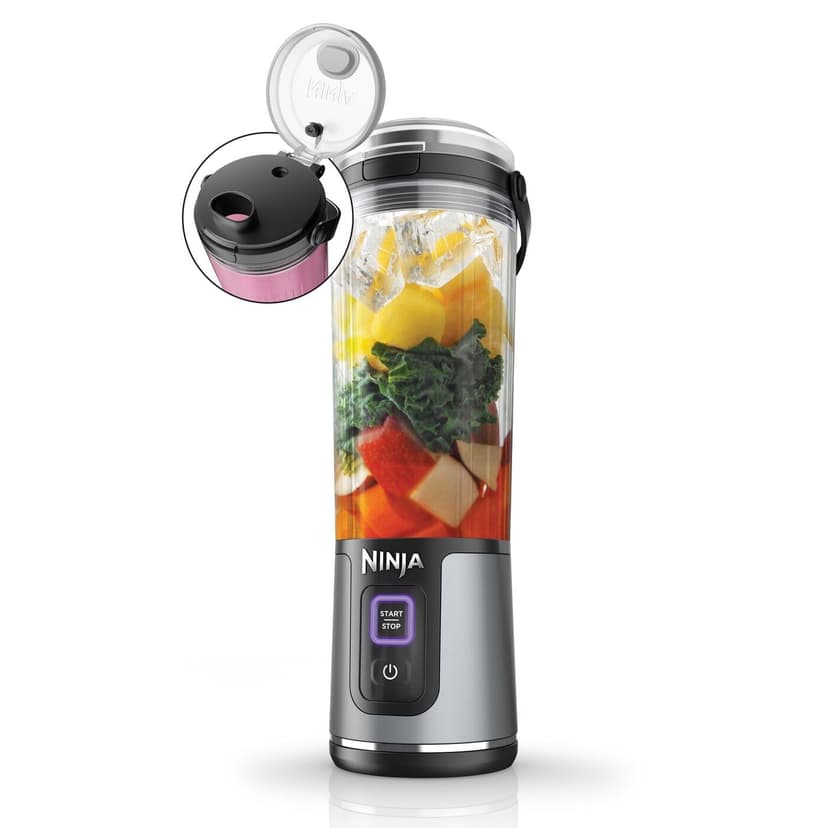 Ninja Blast BC151EUBK Portable Blender/Blender/Smoothie Maker, 530 ml Cup, Leak-proof Lid, Powerful Mini Stand Mixer, Wireless & Rechargeable, Crushes Ice & Fruit, Black - 1