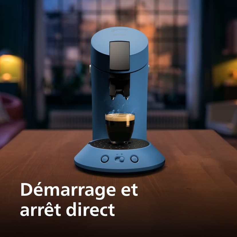 Philips Senseo Original Plus Machine à café à dosettes, Sélection de l'intensité du café, Technologie Coffee Boost, 2 tasses a la fois, Plastique recyclé, Bleu Paon (CSA210/00) - 3