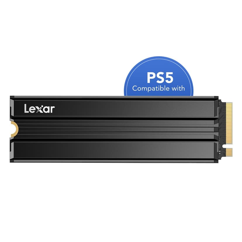 Lexar NM790 2TB SSD with Heatsink, M.2 2280 PCIe Gen4x4 NVMe 1.4 Internal SSD, Up to 7400MB/s Read, Up to 6500MB/s Write, Internal Solid State Drive for PS5, PC, Laptop, Gamers (LNM790X002T-RN9NG) - 1