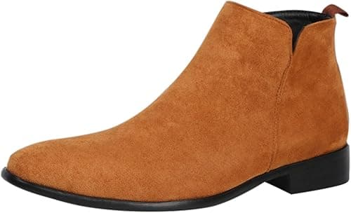 Bottines Chelsea à enfiler en daim pour homme avec doublu…