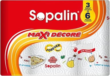 Sopalin Maxi Rouleau Décoré – x3 Maxi Rouleaux égal à 6 c…