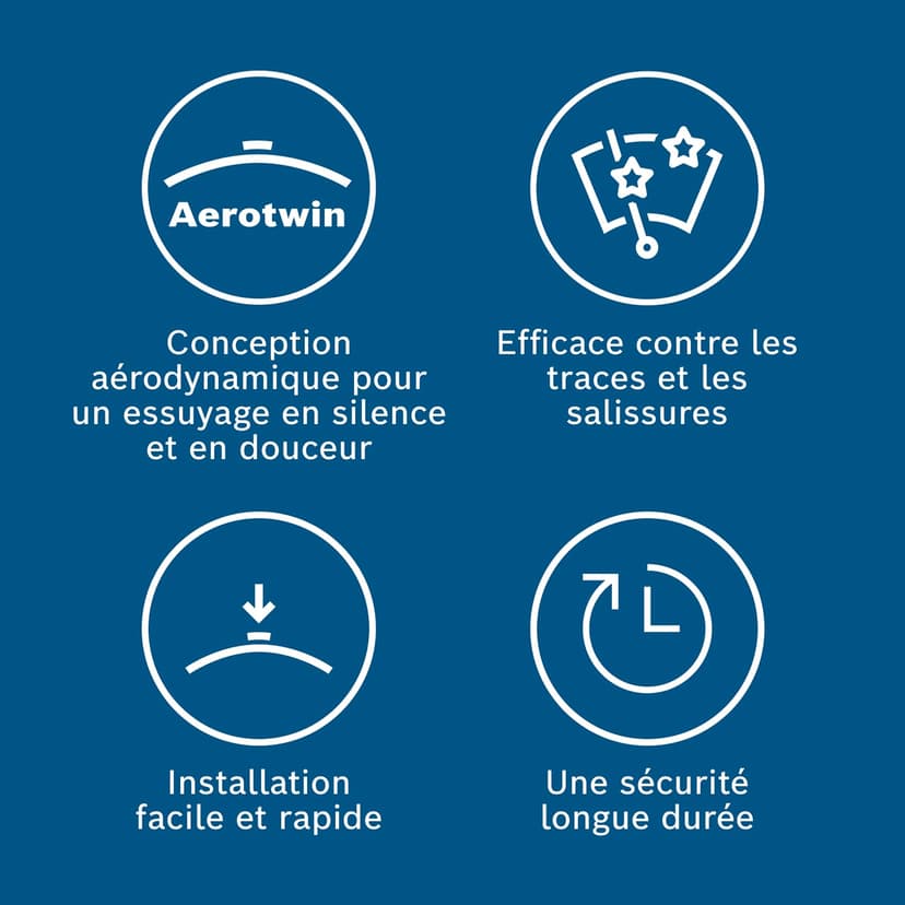 Bosch Balais d'Essuie–Glace Plats Aerotwin AM468S, Longueur: 650mm/400mm – 1 Paire de Balais avant - 4