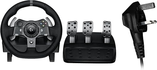 Logitech G G920 Driving Force Racing Wheel and Floor Pedals, Real Force Feedback, Stainless Steel Paddle Shifters, Steering Wheel Cover for Xbox Series X|S, Xbox One, PC, Mac - Black
