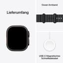 Apple Watch Ultra 2 [GPS + Celular, 49mm] Titanium Case with Black Ocean Band, One Size (Renewed) - 6