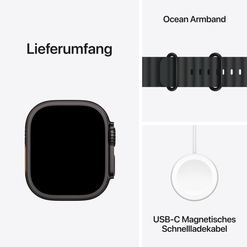 Apple Watch Ultra 2 [GPS + Celular, 49mm] Titanium Case with Black Ocean Band, One Size (Renewed) - 6